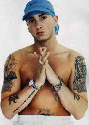 rap tattoos. Eminem Tattoo Pictures.