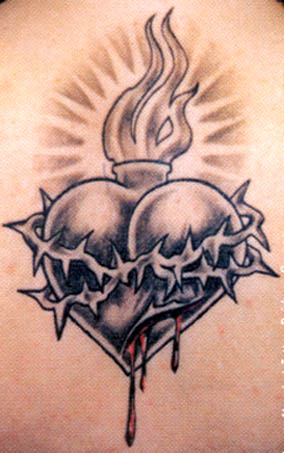 sacred heart tattoo blind